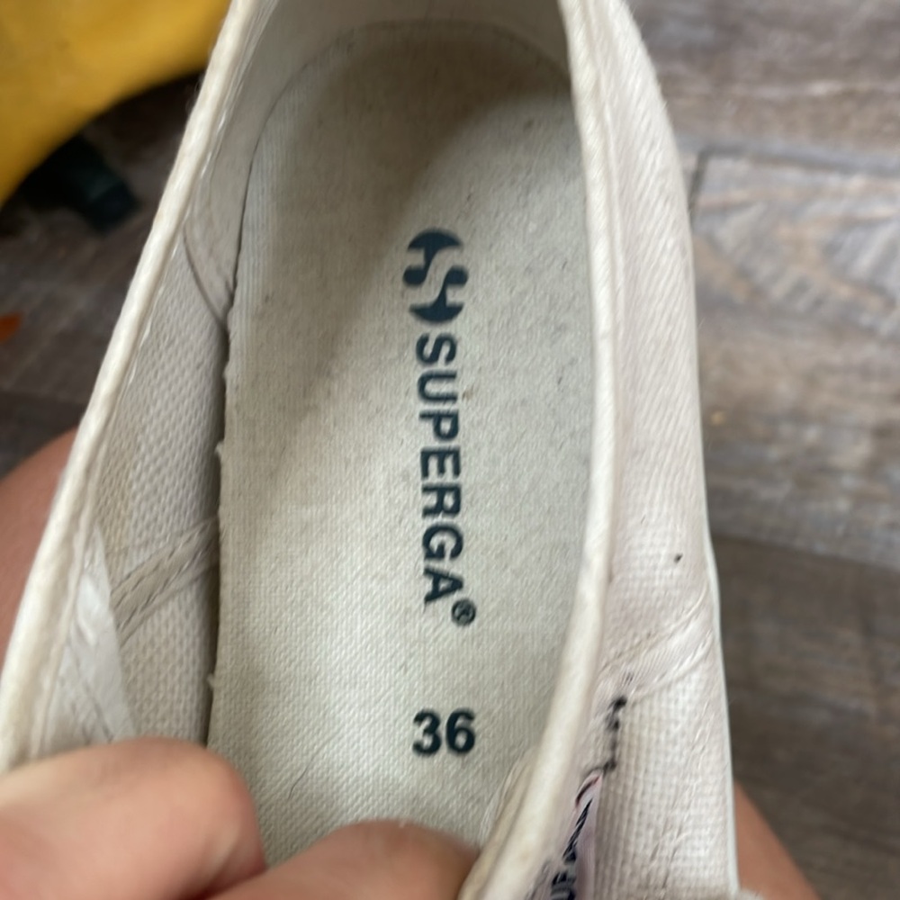 Superga White Canvas Sneakers Tennis Shoes - Picture 7 of 7